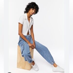 Forever 21 Denim Cargo Joggers